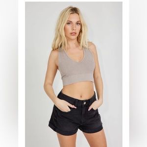 ⭐Garage ⭐ Denim Distressed Black Women's Shorts 26, High rise